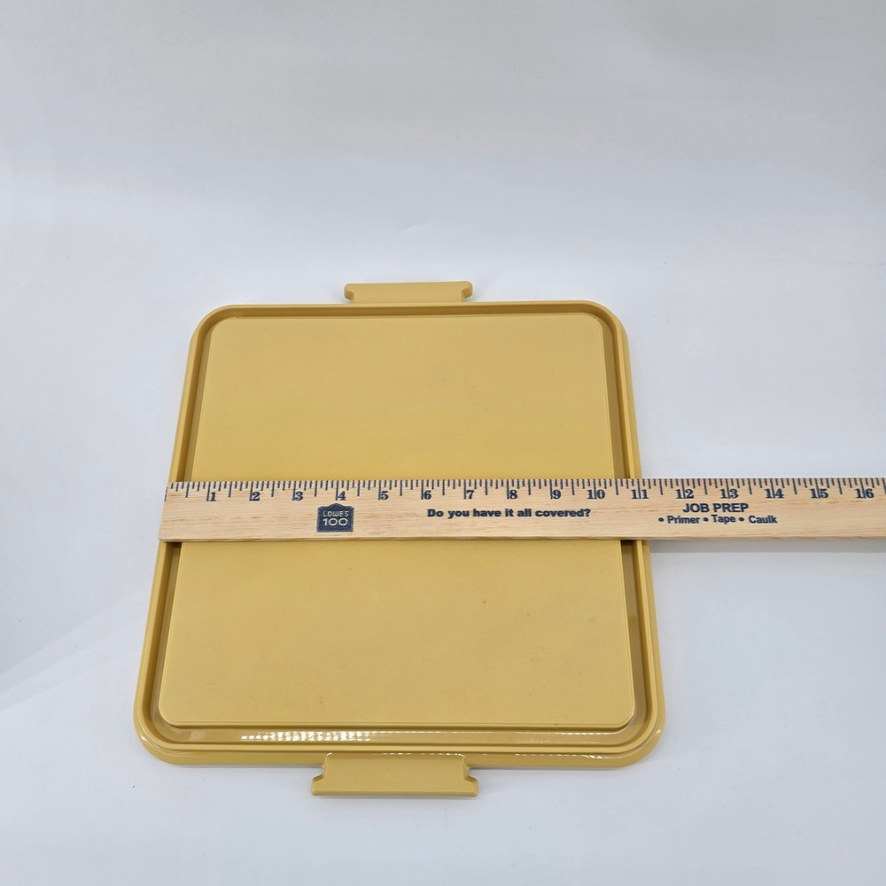 Tupperware Cake Taker Vintage Square Carrier Harvest Gold Yellow - Picture 5 of 6